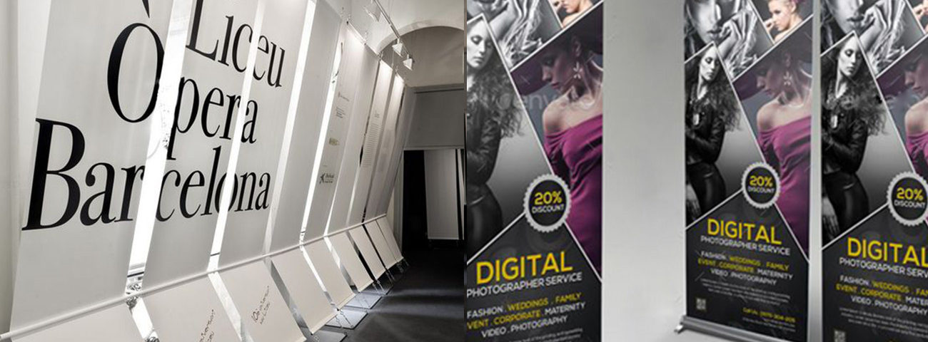 Roll-up: stampa online i tuoi espositori pubblicitari